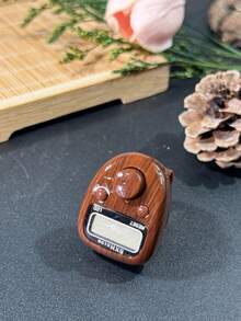 New Wood Grain Electronic Rosary Ring Counter, Atmospheric, Soft Large Button, Pressure Relief, Luminous Display, Low Power Consumption, Long-Lasting Coin Battery, Suitable For Prayer Counting, Fitness Tracking, Warehouse Inventory, Customer Flow Statistics, Eid Al-Adha Gifting And More Scenarios - Multicolor - View 5