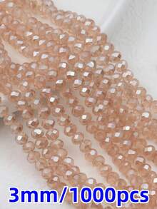 600Pcs 3mm AB Color Faceted Crystal Glass Beads, Rondelle Loose Spacer Beads For Jewelry Making DIY Crafts Wind Chimes Suncatchers Bracelets Necklaces - Multicolor - View 13