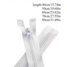 A Set Of 8 High-Quality No. 3 Single-Ended Open-End Nylon Zippers, Suitable For Sportswear And Sun-Protective Clothing - Multi-Color Combination Pack Including White, Black, Gray, Etc. - Durable Zippers In Multiple Sizes, Suitable For Sewing - 0044 8pcs Mixed Color - View 10