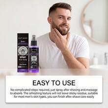 EAST MOON Men's Beard After Shave Moisturizing Spray Nourish Oil Reduce Redness Swelling Repair Dry Soothing Lightweight Fast-Absorbing Non-Greasy Formula Hyaluronic Acid Suitable For All Skin Types Beard Care Serum - After Shave Spray - View 6