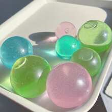 Pelota antiestrés de aceite de coco, de textura suave, divertida y fácil de moldear, mantiene la elasticidad, regalo ideal para cumpleaños, Navidad, Halloween, Pascua y diversas ocasiones - Multicolor - Ver 4