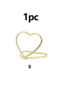 1/5/10/20pcs Gold Table Number Card Holders, Heart-Shaped Table Card Photo Holders, Table Card Stands Menu Clips, Green Watercolor Style Table Cards, Suitable For Weddings, Parties, Seat Arrangements, Valentine's Day, Birthdays, Halloween, Back To School - Metal Heart Clip - View 12