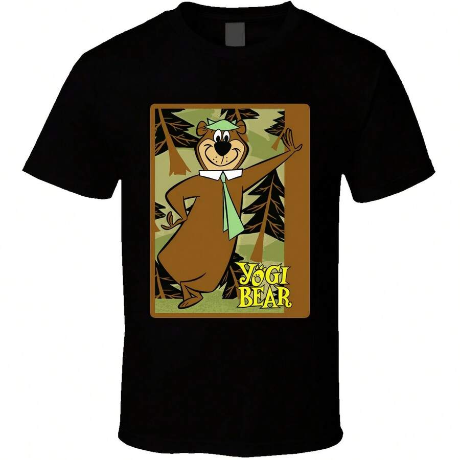 YOGI BEARA Boo Boo Cartoon T Shirt - Black - View 1