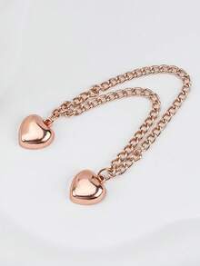 4pcs/1pc Heart-Shaped Hem Clips, Hidden Button Seamless Fit, Prevents Dragging On The Ground. Suitable For Dresses, Pants And Casual Trousers, Waterproof, Easy To Carry. - Multicolor - View 18