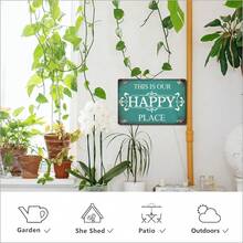 1件復古金屬錫鐵牌「This Is Our Happy Place」復古牆面裝飾，適合客廳、臥室、廚房，農舍風裝飾，精美金屬掛牌標誌，適用於居家辦公室、玄關牆面裝飾 - 彩色 - 查看 10