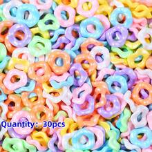 10pcs Acrylic UV Coated Colorful Beads, Hexagon Fidget Toys, Macaron Color Wavy Flower Shape, DIY Jewelry Accessories - Waves - View 39