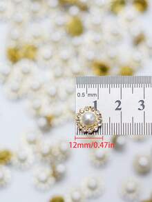 50/80/120/500顆 12mm 水晶珠，時尚水鑽與仿珍珠裝飾珠飾手工珠，適合手工藝製作 - 12mm米色 - 查看 8