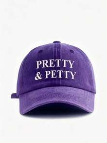 1 chiếc mũ lưỡi trai mùa hè thêu khẩu hiệu, mũ đi nghỉ mát, mũ che nắng unisex. - A - Xem 8