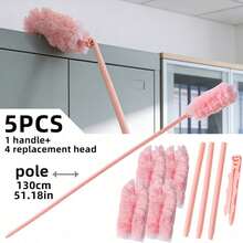 The Household Dust Remover Is A Retractable, Electrostatically Charged, Ultra-Fine Fiber Adsorption Tool For Cleaning. It Is A Broom With A Feather-Like Design, Used With An Extendable Electrostatic Cleaning Rod. This Long-Handled Tool Is Very Suitable For Cleaning Ceilings, Floors, Under Beds, And Narrow Spaces. It Is Very Lightweight. - Multicolor - View 13