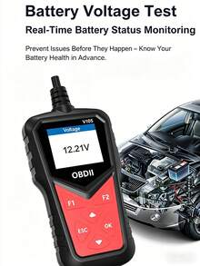 OBD2 Car Diagnostic Scanner, Full-Function Engine Diagnostic Tool With Color Screen, I/M Readiness Monitor - Black - View 9