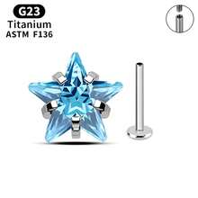 1 chiếc khuyên tai đinh tán hình ngôi sao mini 4mm không gây dị ứng, phù hợp cho cả nam và nữ, khuyên tai kẹp tai nhỏ nhắn tinh tế, khuyên tai xỏ lỗ tai Dopamine. - Ngôi sao - Xem 8