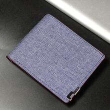 Short Casual Wallet Men, Multifunctional Youth Wallet, Simple Coin Purse, In Stock - Blue - View 1