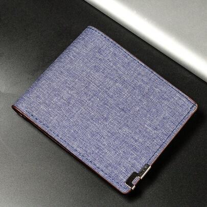 Short Casual Wallet Men, Multifunctional Youth Wallet, Simple Coin Purse, In Stock