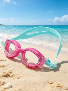 儿童游泳镜，防水防雾高清防护眼镜，男女通用，可调节硅胶带，防紫外线游泳镜 - 彩色 - 查看 9