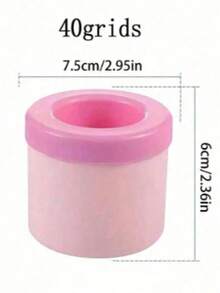 3D Cylindrical Silicone Mold, Portable Pink Lidded Ice Bucket, Easy Release Ice Tray, Reusable Multi-Layer Tray, Leak-Proof, Stackable, Ideal For Home Bar, Party, Cocktail, Whiskey, Beverages, Outdoor Activities And Daily Use - Multicolor - View 12