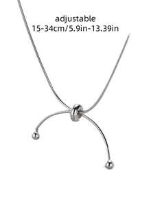 1pc Adjustable Fashion Minimalist Snake Bone Anklet, Suitable For Daily Wear Or Party Jewelry - One Size 4 - View 4