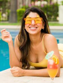 10pcs- Frameless Star-Shaped Transparent Glasses, Frameless Party Small Gifts, Frameless Glasses, Heart-Shaped Fashionable Glasses, Five-Pointed Star Frameless Glasses, Fun Candy-Colored Star Glasses Are Suitable For Graduation Gifts, Beaches, Summer, Swimming Pools, Birthday Party Supplies, Gift Bag Gifts (Random Colors) - Star Pattern - View 10