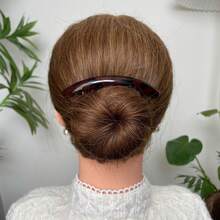 1pc Minimalist Retro Tortoiseshell Hair Clip, French Messy Bun Maker, Suitable For Daily, Party, High Volume Hair Styling Accessory - Multicolor - View 2