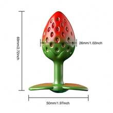 1pc, Strawberry Shaped Metal Anal Plug, Butt Plug, Dildos, Adult Women Toys, Adult Men Toys, Adult Pleasure, Sexual Wellness, Sex Toys - one-size - View 11