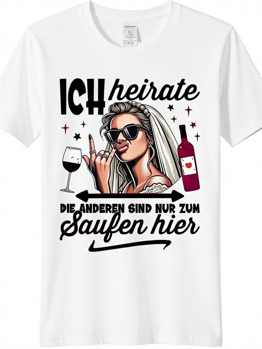 Sommer Bride Jga Women's T-Shirt, Poltern Stag Night Design, Loose And Comfortable - White - View 1