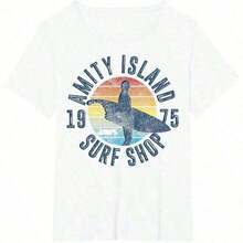 Jaws Amity Island Surf Shop 1975 Retro-Shirt - Black - View 3