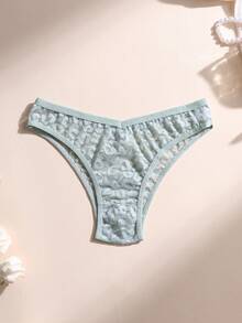 5pcs/Set Celana Dalam Wanita Seksi Berwarna-warni dengan Renda, Pinggang V, Celana Dalam Bikini Nyaman dan Bernapas - MultiWarna - View 6