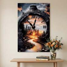 1pc New 5D DIY Diamond Painting Kit - Time And Secret Theme, Full Round Diamond Mosaic Artwork Without Frame, Creative Home Office Wall Decor, Christmas Gift - View 4