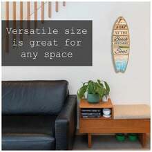 VENTDEPOT Tabla de surf decorativa, MXRFI-001, 1Pza, 16x45cm, Madera, Tabla de Surf. - Café integral - Ver 2