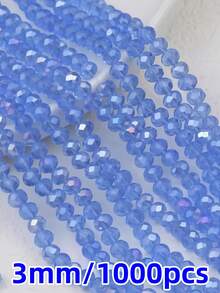 600Pcs 3mm AB Color Faceted Crystal Glass Beads, Rondelle Loose Spacer Beads For Jewelry Making DIY Crafts Wind Chimes Suncatchers Bracelets Necklaces - Multicolor - View 28