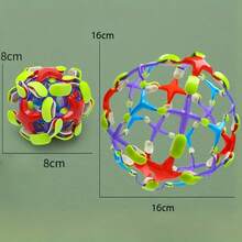 1 pieza Pelota mágica expandible con flores, juguete de pelota elástica y colorida para jugar al aire libre - Multicolor - Ver 9