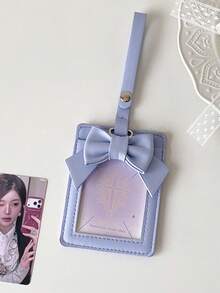 1 PC PU Bowtie Card Holder For Fan Accessories, Small Card Storage And Protection Case, 3-Inch Instant Print Display Bag Hanging Accessory - Multicolor - View 15