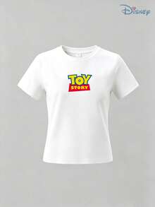 Boys' Disney Toy Story Woody Buzz & Mr. Potato Head Double-Sided Graphic T-Shirt, Kids Toy Story Logo Tee, Soft Breathable Casual Top For Boys, Ideal For Everyday Wear, Playground, School, Theme Parks, Vacation & Outdoor Activities - trắng - Xem 3