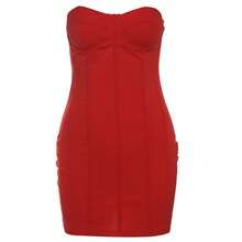 Women Maxi Dresses - Red - View 4