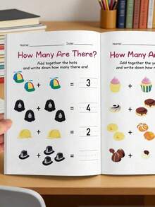 Buku Latihan Matematika Penjumlahan dan Pengurangan 0-10, 64 Halaman, Buku Latihan Matematika Prasekolah dengan Perhitungan Dekomposisi Rumus Berbasis Gambar, Buku Soal Aritmatika Menarik yang Cocok untuk Anak Usia 3-8 Tahun - MultiWarna - View 3