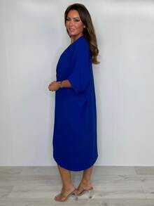 Women Maxi Dresses - Blue - View 2
