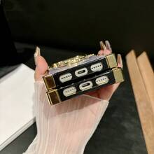 方形水晶蝴蝶手机壳，带指环支架，兼容三星 Galaxy A56/A17/S24 Ultra/S24 Plus/S24/S23 Ultra/S23 Plus/S23/S22 Ultra/S22 Plus/S22/S21 Ultra/S21 Plus/S21 FE/S23 FE/A35/A56/A55 - 粉色 - 查看 4