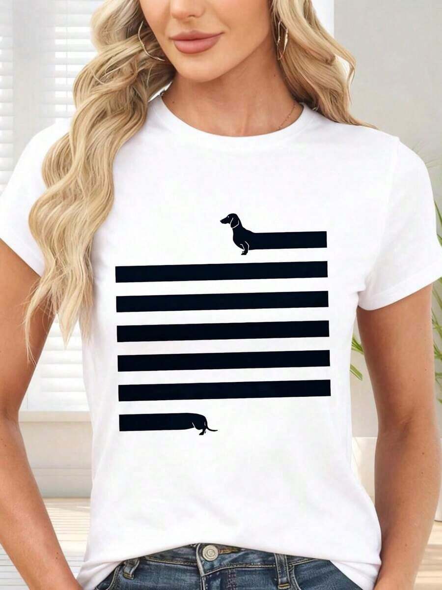GiftCamiseta de con Estampado Minimalista para Uso Diario y Ocasiones CasualesSoft - Blanco - Ver 1