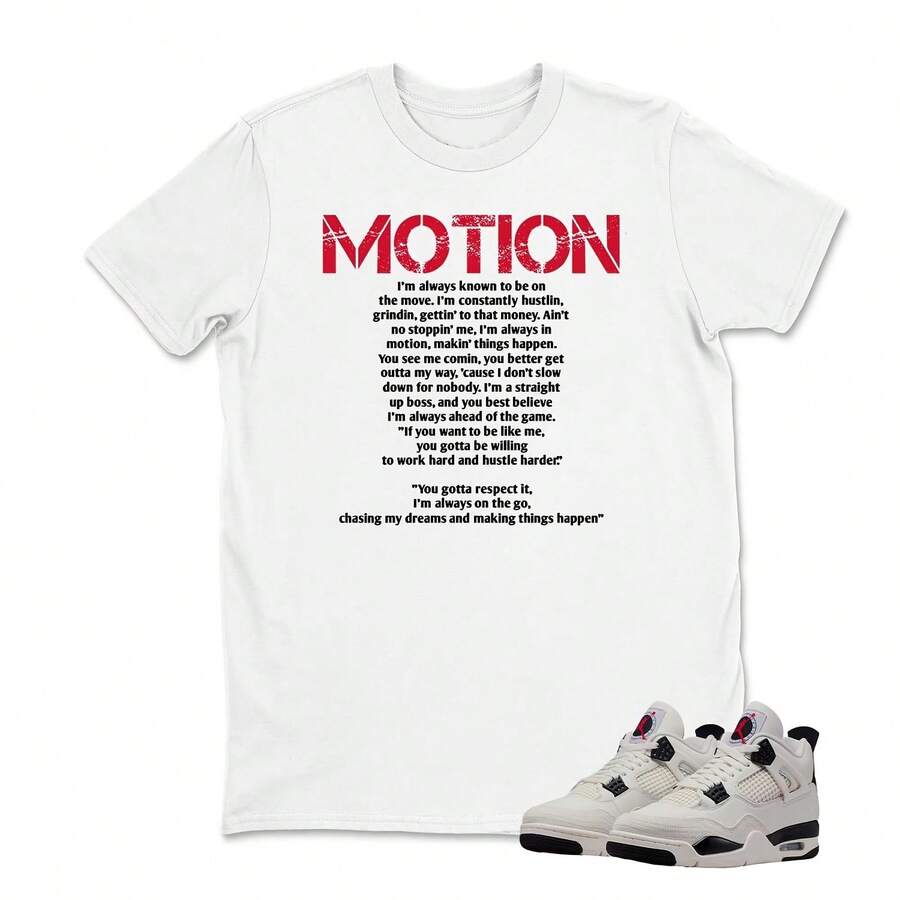 Camisetas deportivas Motion para combinar con las Jordanss 4 Flight Club retro, sudadera con capucha y camiseta AJ4 Flight Club. - forma - Ver 1