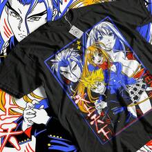 Camiseta Tenjou Tenge Anime Mujer Camiseta Manga Waifu Regalo Camiseta Todas las Tallas Camiseta de algodón suave de 220 g para hombres y mujeres, hecha de tela premium duradera y agradable para la piel con un tacto suave, adecuada para todas las formas corporales y para uso diario. Tops casuales transpirables y ligeros, conjuntos elegantes a juego para otoño, perfectos para la vida diaria, actividades al aire libre, viajes, vacaciones y diversas fiestas temáticas durante todo el año. - Negro - Ver 1