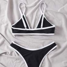 New Two-Piece Bikini Sexy Swimsuit For Women, Multi-Color Fashion BIKINI Set - Black - View 5