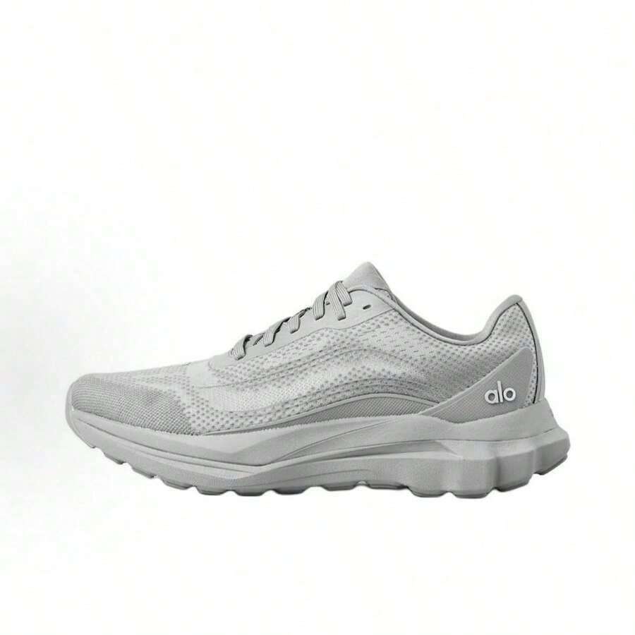 ALO Yoga Runner Round Toe Lace-Up Low-Top Running Shoes, Unisex - 灰色 - 查看 1