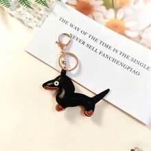 1pc Cute Cartoon Dachshund Dog Leather Keychain, Bag Charm Decor Car Accessories Halloween Accessories Teachers Day Christmas Gift Ideas Bag Accessories Lanyards With Id Holder Car Accessories Bag Charms Car Accessories Friend Sister - Multicolor - View 14