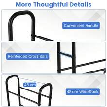 GOFLAME 3-Tier Ball Storage Holder Outdoor Basketball Rack Garage Sports Equipment Organizer For Football Soccer Volleyball - A - View 6