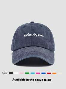 1pc Unisex Printed Distressed Washed Baseball Cap, Vintage Style, Breathable Sports Visor Hat For Outdoor, Fishing, Travel,Beach,Holiday - Multicolor - View 2