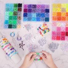Approx. 200pcs (Loose Beads) / 480pcs (Set Box) / 1920pcs (4-Piece Set Box) + 1 Box Of Letter Beads, Horse Beads, Barrel Beads, Kandi Beaded Bracelet Jewelry Making Kit, For Handmade DIY Bracelets, Necklaces, Earrings, Bracelets, Jewelry, Crafts, Gifts (Random Colors) - Multicolor - View 3