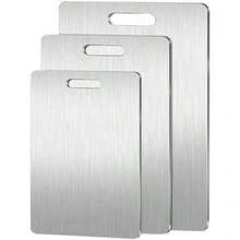 Bộ 1/3 thớt thép không gỉ - Thớt nhà bếp kháng khuẩn và chống nấm mốc dùng để thái thịt, trái cây và bột - Thớt dày hai mặt. - Xem 11