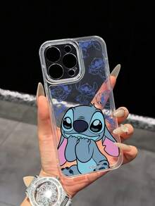 Miniso Disney Stitch Full Coverage Phone Case Compatible With IPhone 17 Pro Max, 17, 16 Pro Max, 15 Pro Max, 16 Pro Max, 14, 13, 12, 11, 14 Pro, 15 Plus, 12 Pro, 16 Plus, XS, 14 Pro Max, 13 Pro And Other Models, Cartoon Graffiti Print - Multicolor - View 5