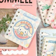 [SANRIO Series Bestseller] Sanrio Official Authorized 4-Piece Set/Random A: 4 Pcs Random Mini Spiral Notebooks, Cartoon Notebooks A7 Cute Mini Portable Pocket Notebooks, Student Gift School Supplies - Multicolor - View 6