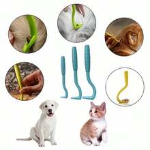 4pcs/Set (3pcs Tools + 1pc Box) Tick Remover Tool Kit | Provides Multiple Color Options | More Effective & Safer | Suitable For Dogs Tick Removal | Protect Your Pets | Applicable For Dogs, Cats, Horses And Humans | Tick Tweezer With Box | Tick Catcher - Multicolor - View 4