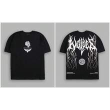 DARC Wolf Head American Fitness Strength T-Shirt, Printed Short Sleeve, Summer Casual Versatile Top For Men And Women - T251037黑色 - 查看 8